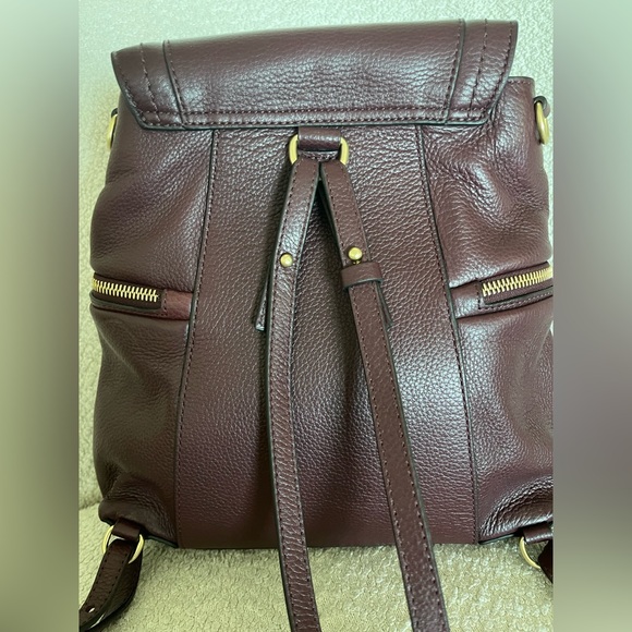 See By Chloe beautiful burgundy wine color Backpack with Gold Hardware - Picture 5 of 11